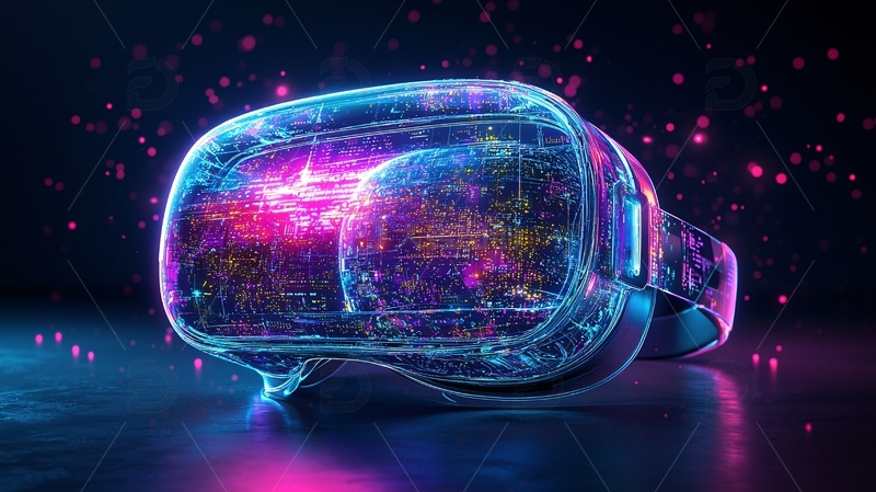 高清大图下载【趣麦麦图】未来科技感VR眼镜