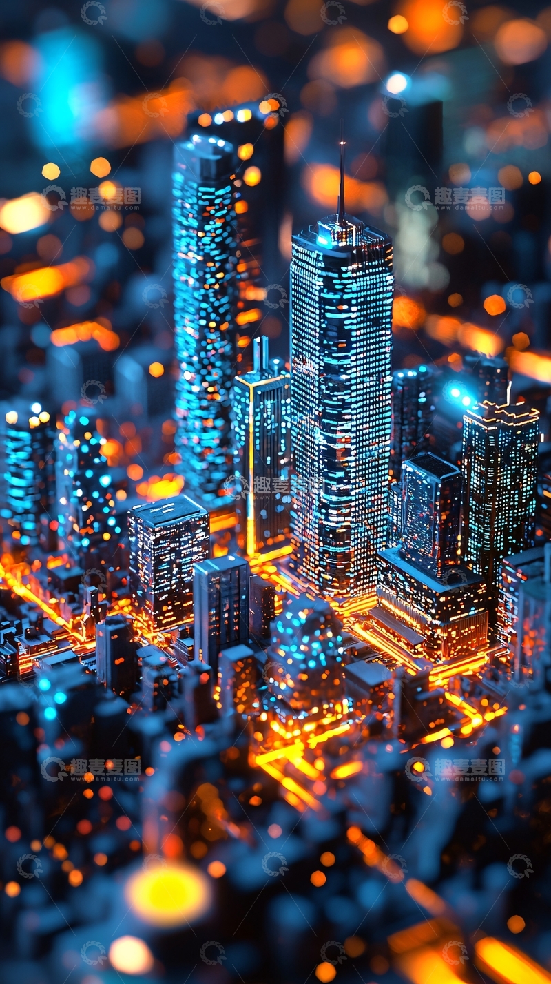 高清大图下载【趣麦麦图】未来都市夜景195