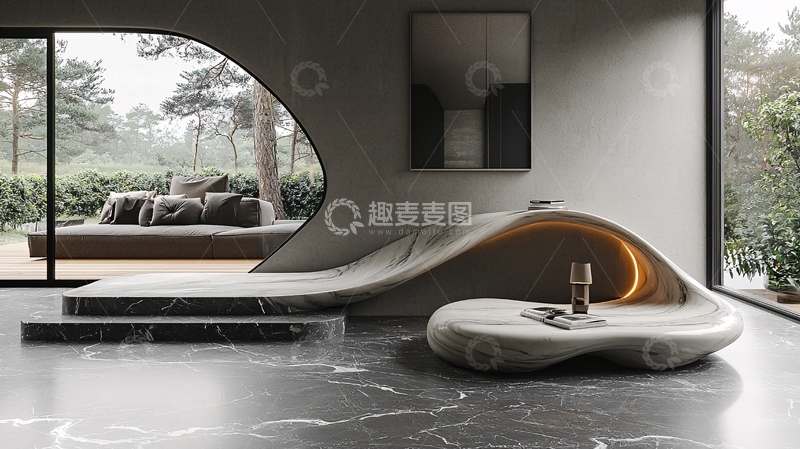 高清大图下载【趣麦麦图】现代极简风格客厅