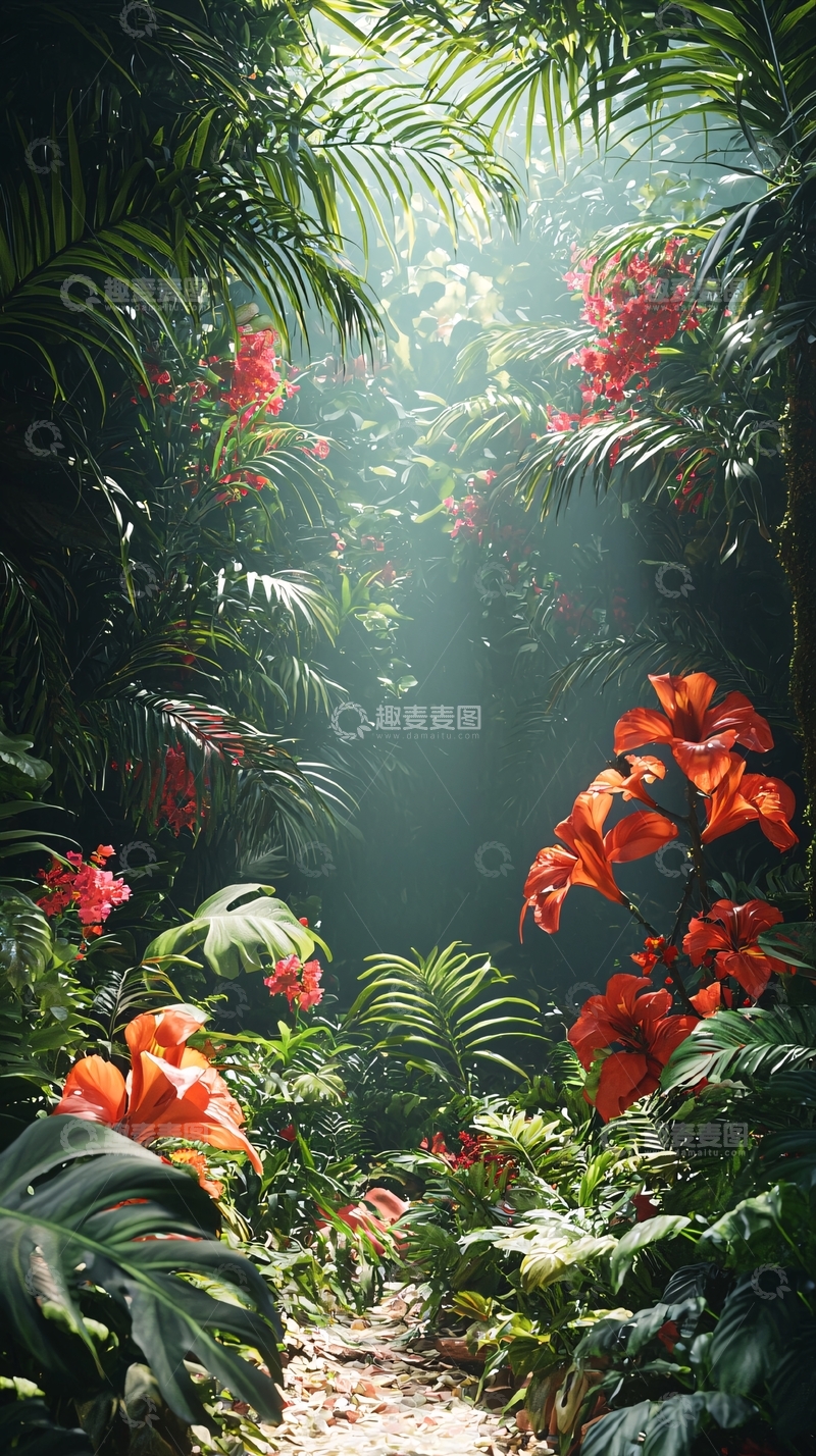 高清大图下载【趣麦麦图】热带雨林小路