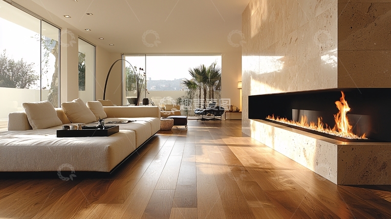 高清大图下载【趣麦麦图】宽敞明亮的现代客厅