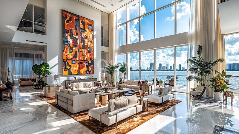 高清大图下载【趣麦麦图】现代简约风格豪宅客厅