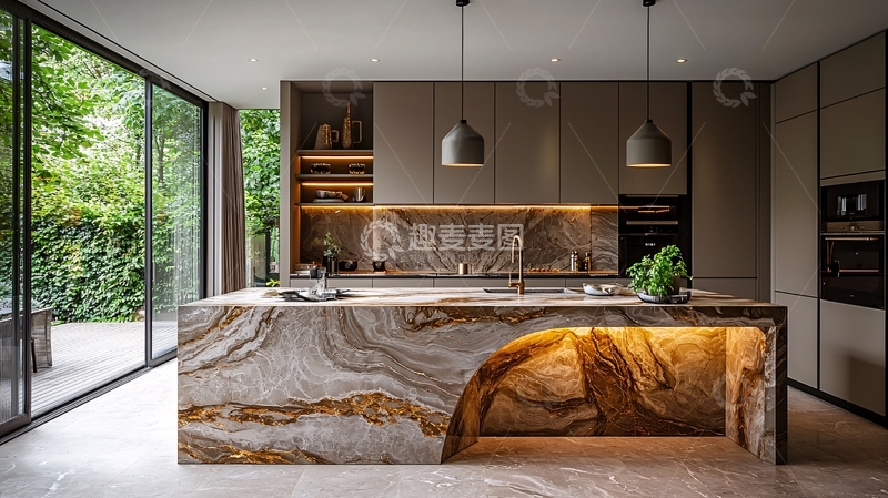 高清大图下载【趣麦麦图】现代极简风格厨房