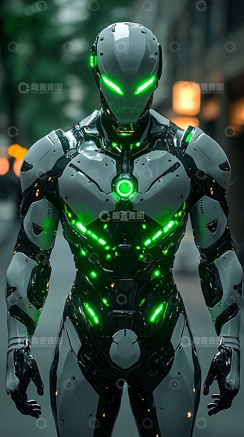 高清大图下载【趣麦麦图】未来科技盔甲