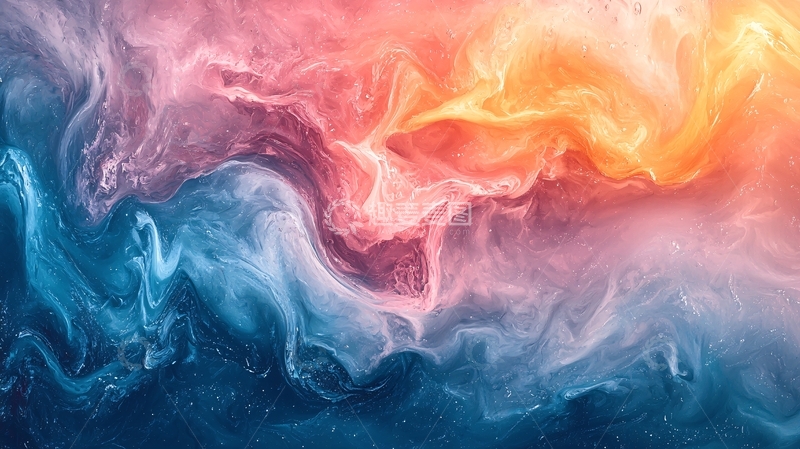 高清大图下载【趣麦麦图】色彩斑斓的抽象油画