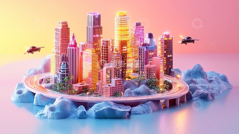 高清大图下载【趣麦麦图】未来都市