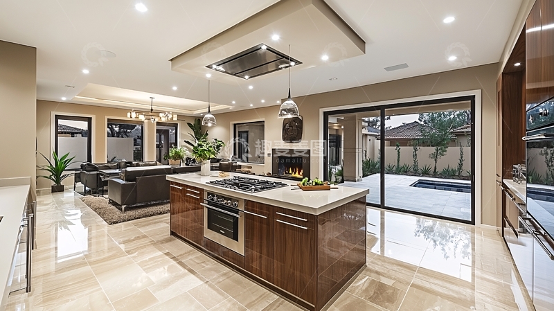 高清大图下载【趣麦麦图】现代开放式厨房