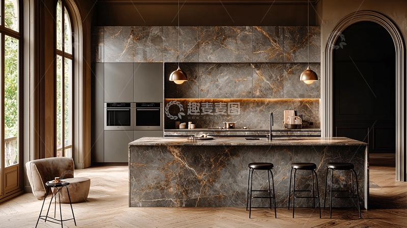 高清大图下载【趣麦麦图】现代极简风格厨房