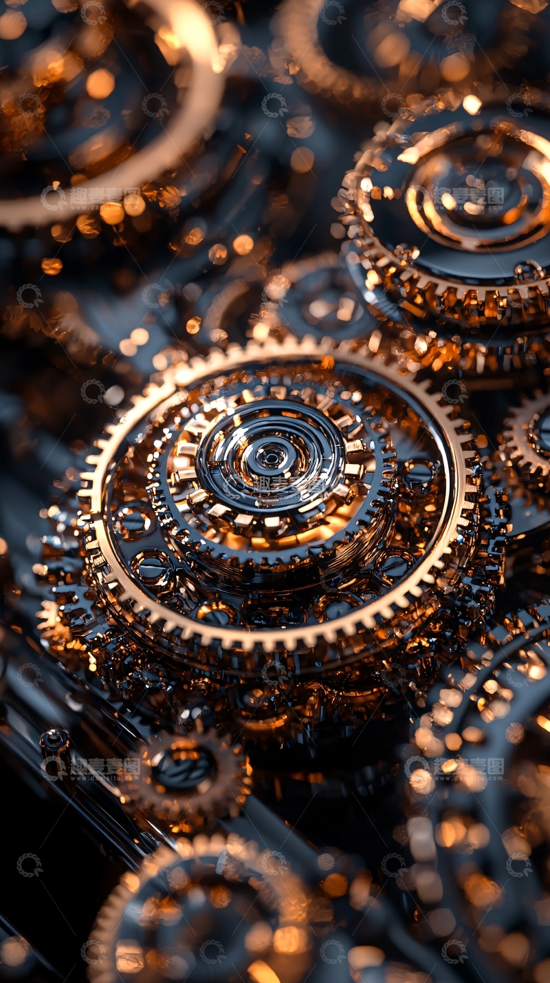 高清大图下载【趣麦麦图】精密齿轮机械装置
