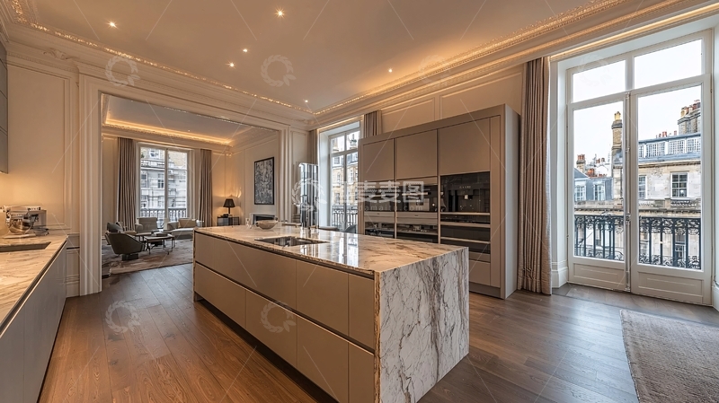 高清大图下载【趣麦麦图】现代简约开放式厨房