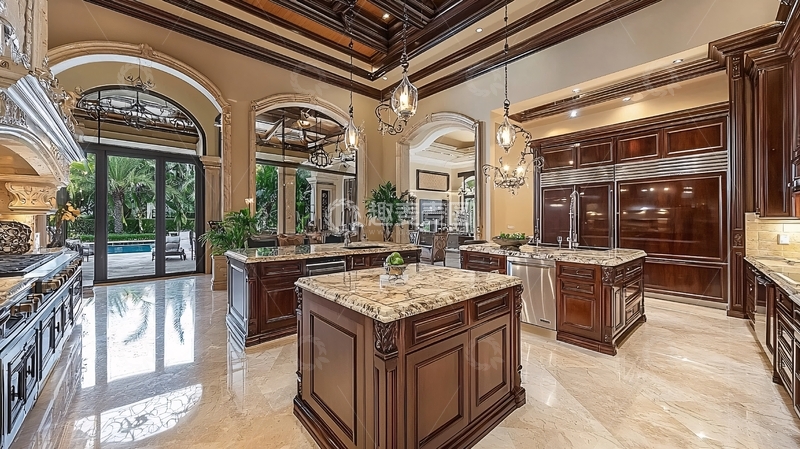 高清大图下载【趣麦麦图】豪华别墅厨房