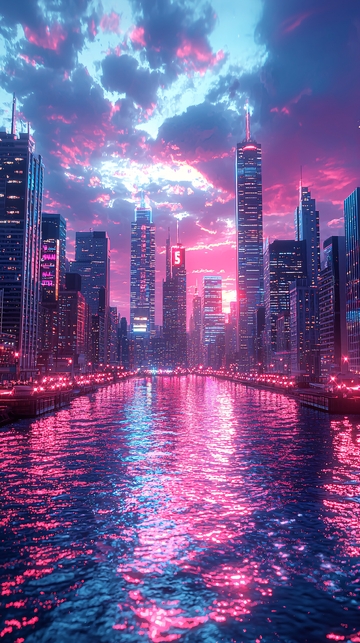 梦幻都市夜景