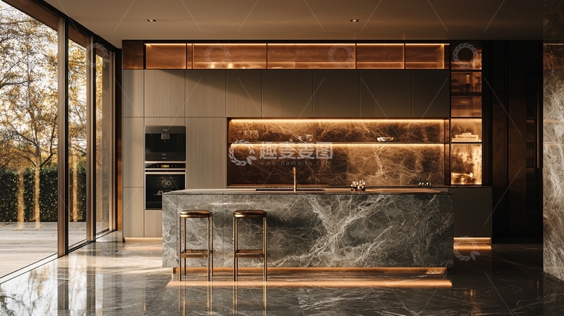高清大图下载【趣麦麦图】现代极简风格厨房