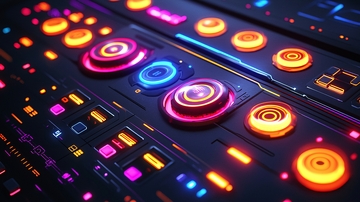 炫彩科技感音乐控制面板