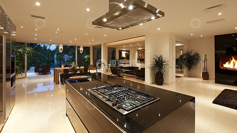 高清大图下载【趣麦麦图】现代化开放式厨房