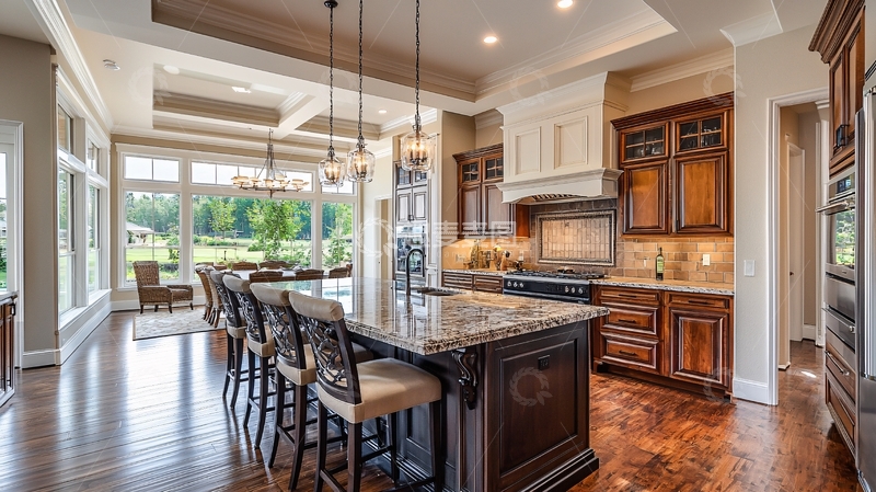 高清大图下载【趣麦麦图】高端别墅开放式厨房