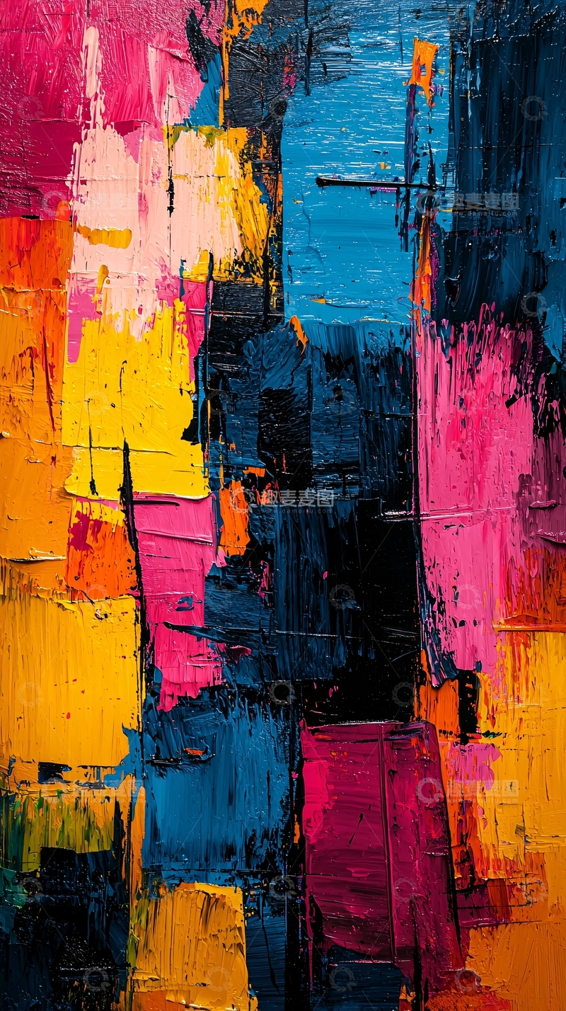 高清大图下载【趣麦麦图】抽象油画