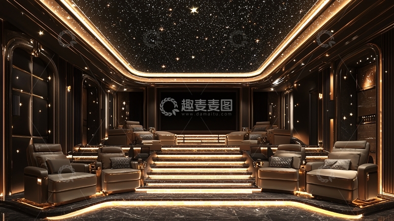 高清大图下载【趣麦麦图】奢华私人影院设计