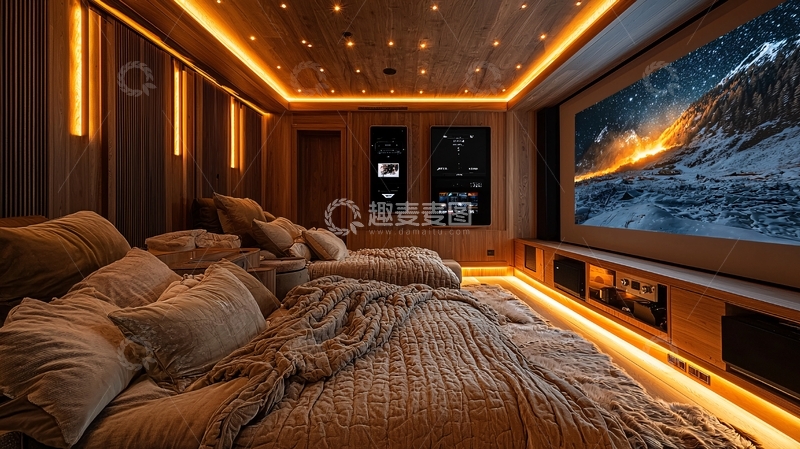 高清大图下载【趣麦麦图】家庭影院卧室