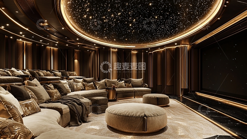 高清大图下载【趣麦麦图】奢华私人影院设计