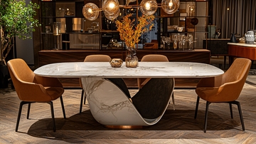 现代简约大理石餐桌