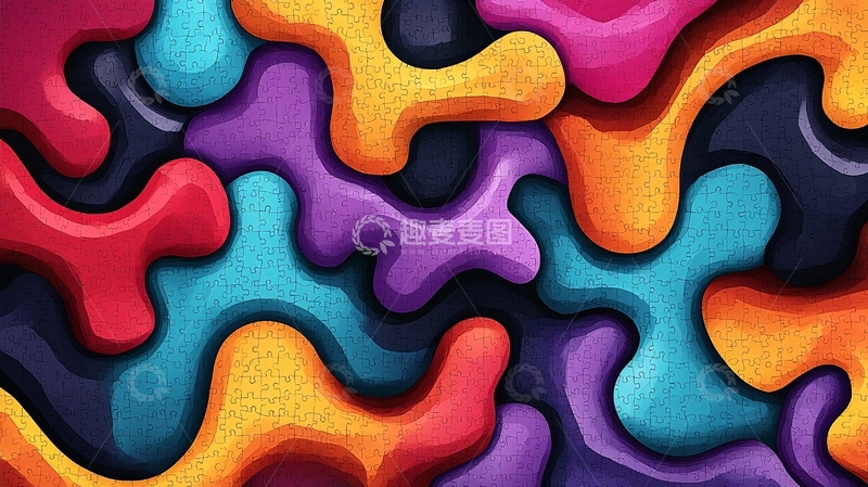 高清大图下载【趣麦麦图】彩色抽象图案