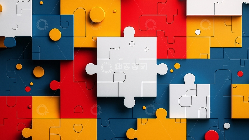 高清大图下载【趣麦麦图】彩色拼图块