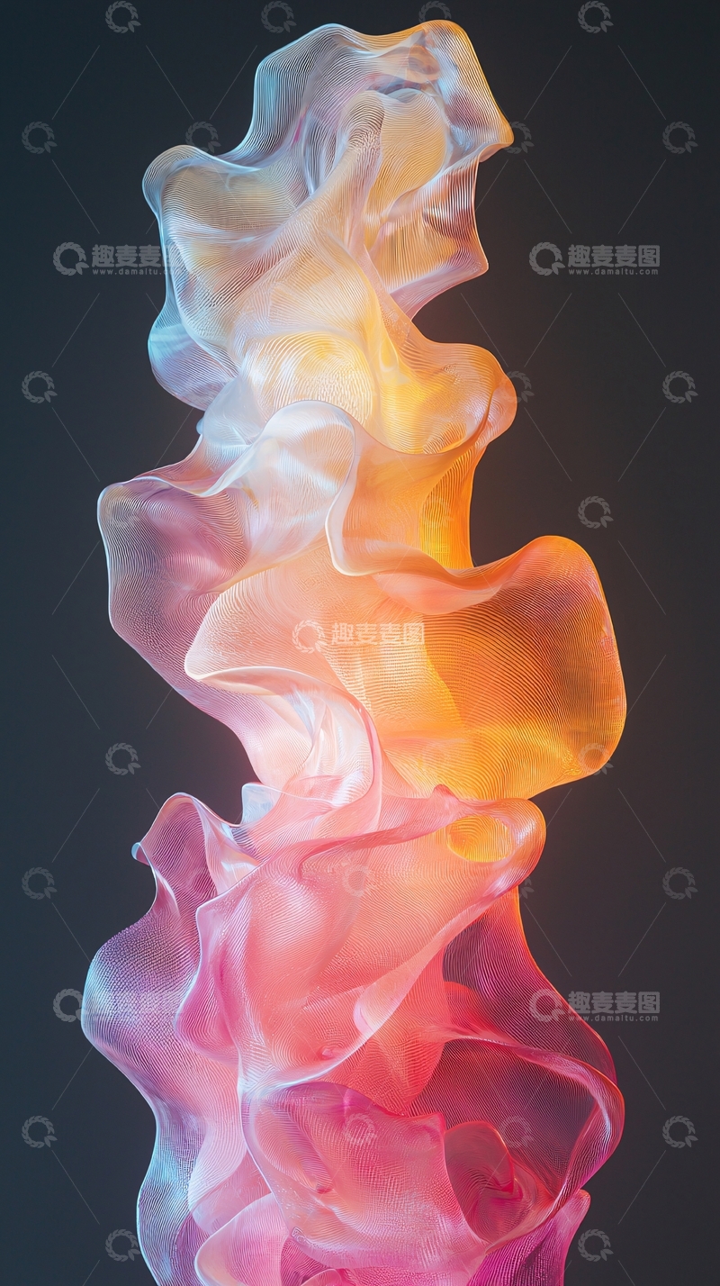 高清大图下载【趣麦麦图】彩色火焰状液体