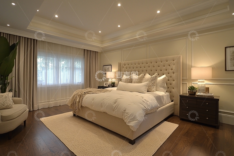 高清大图下载【趣麦麦图】温馨舒适现代卧室