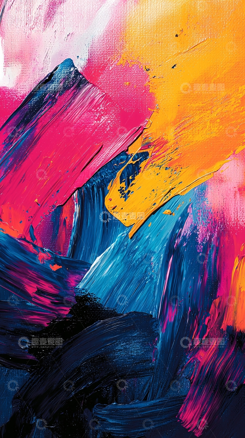 高清大图下载【趣麦麦图】抽象油画