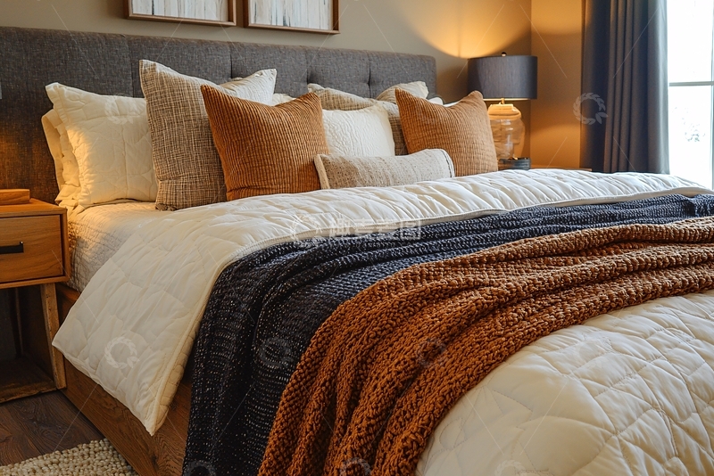 高清大图下载【趣麦麦图】温馨舒适卧室床铺