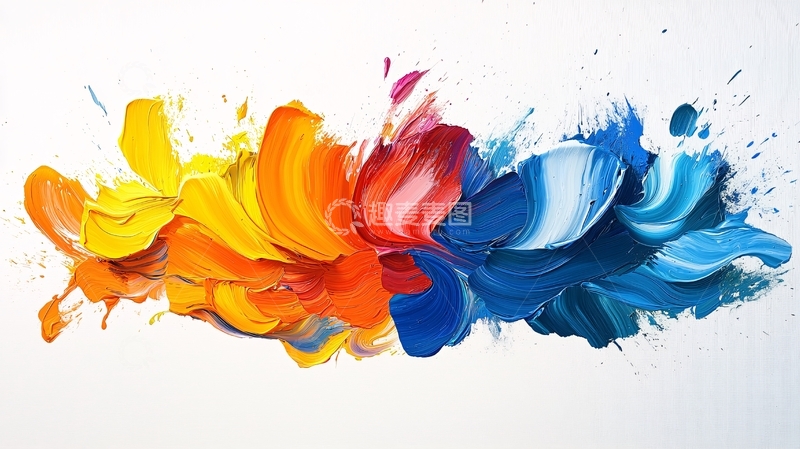 高清大图下载【趣麦麦图】油画颜料色彩混合