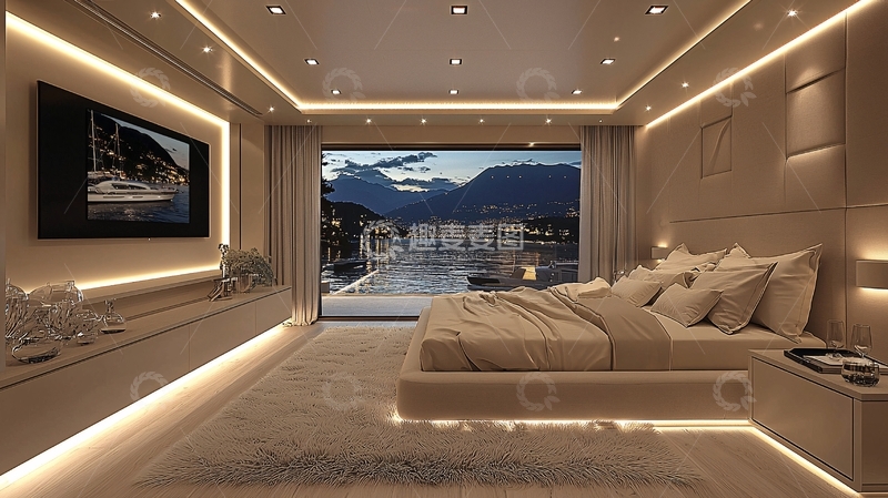 高清大图下载【趣麦麦图】现代极简卧室设计