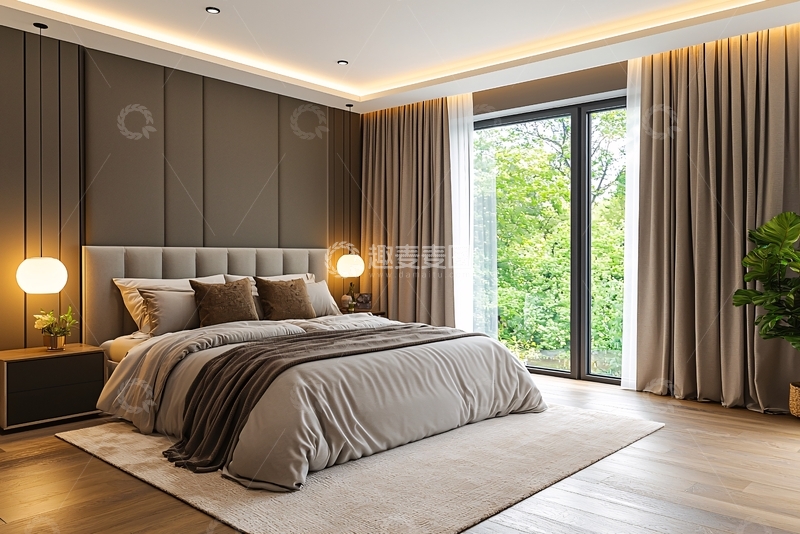 高清大图下载【趣麦麦图】现代简约卧室87