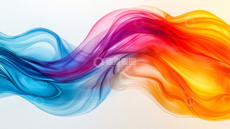 高清大图下载【趣麦麦图】彩色烟雾飘带