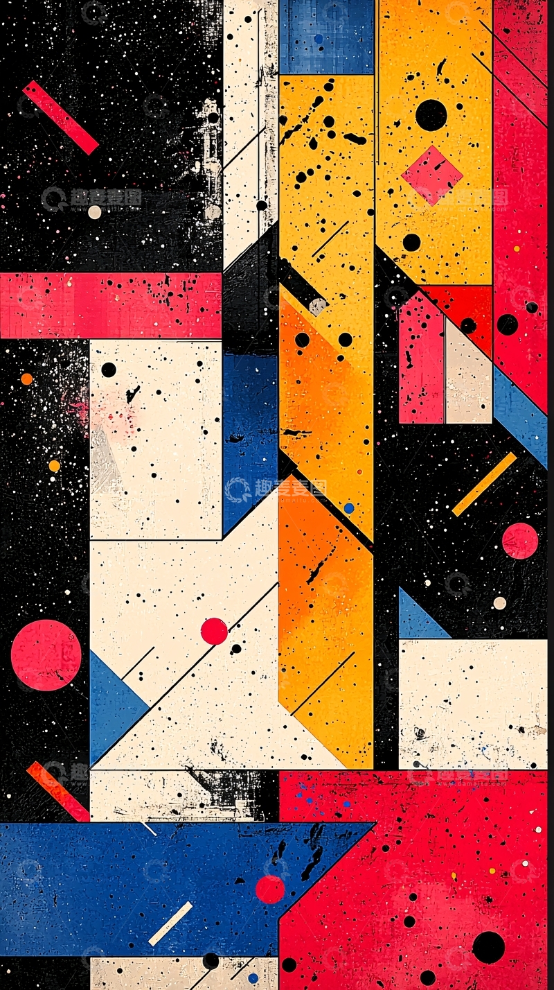 高清大图下载【趣麦麦图】抽象几何彩色背景