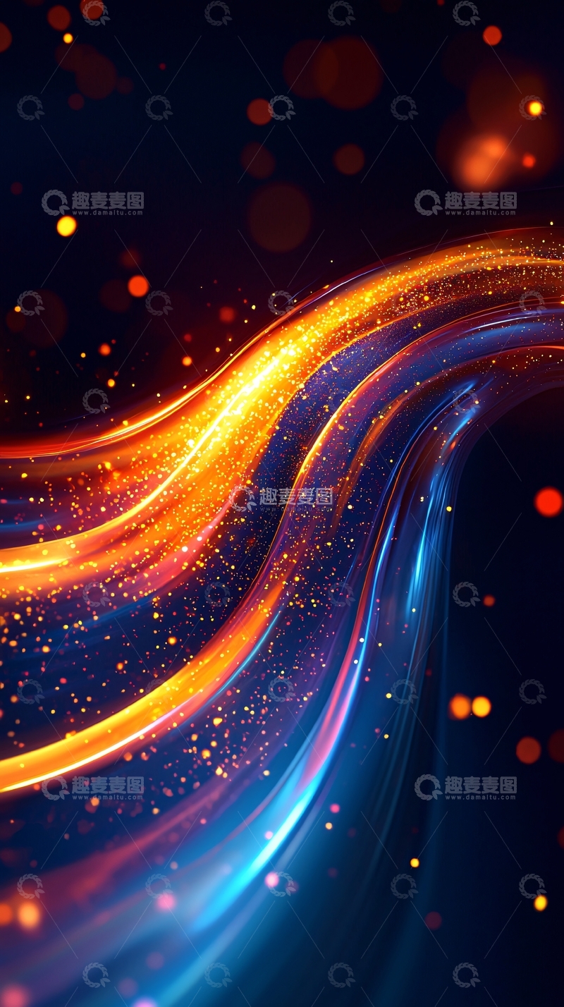 高清大图下载【趣麦麦图】抽象光线流