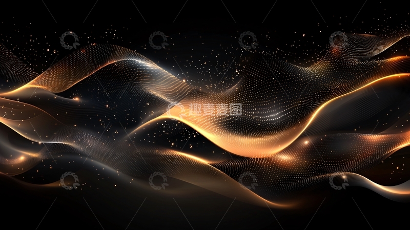 高清大图下载【趣麦麦图】金色波浪