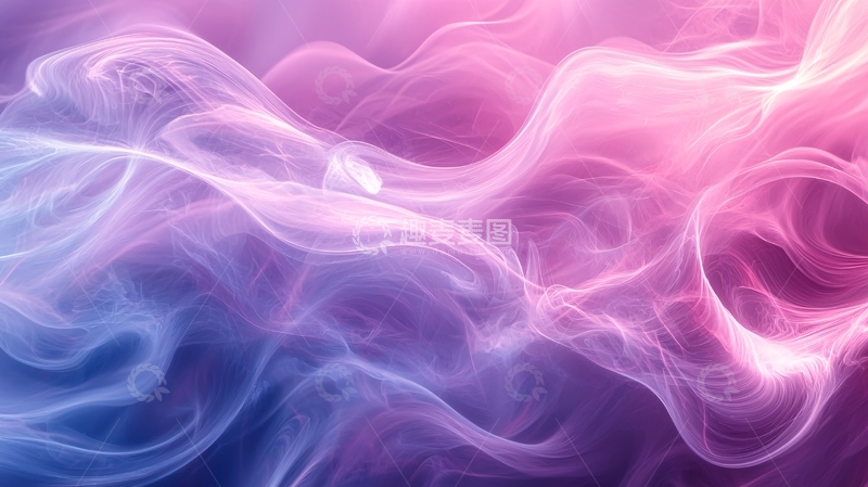 高清大图下载【趣麦麦图】梦幻紫色蓝色烟雾背景