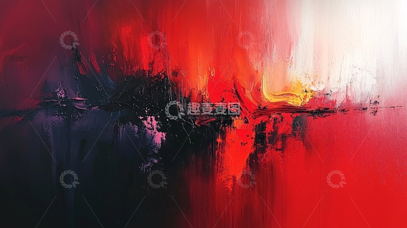 高清大图下载【趣麦麦图】抽象红黑画