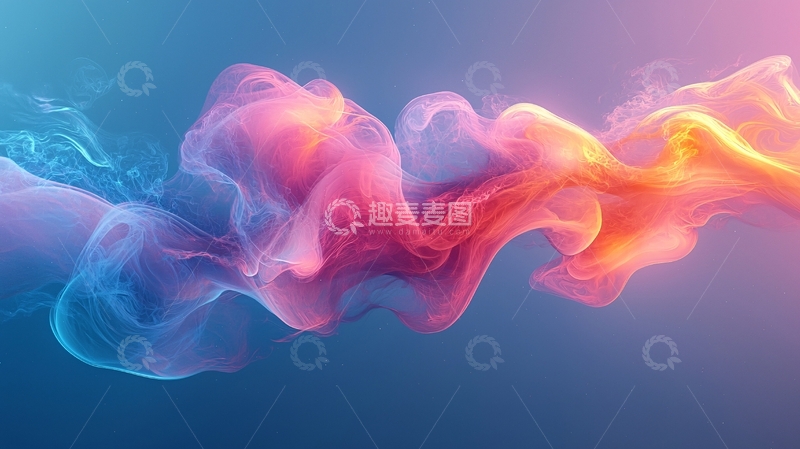 高清大图下载【趣麦麦图】彩色烟雾梦幻背景