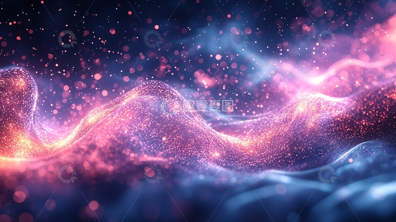 高清大图下载【趣麦麦图】梦幻般粉色蓝色宇宙能量