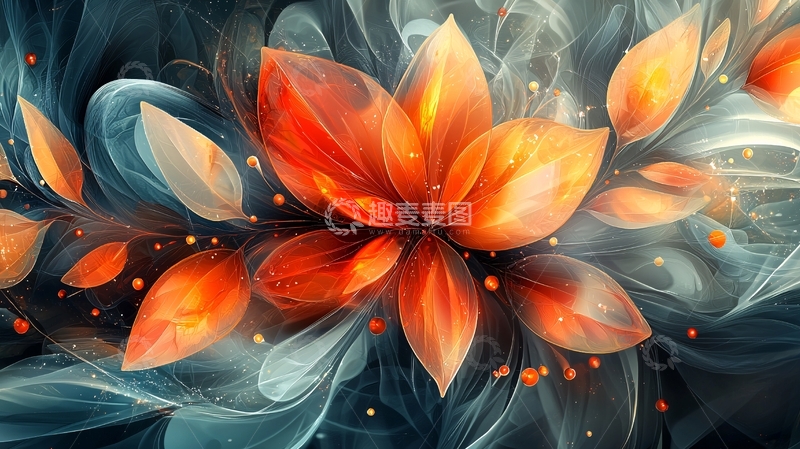 高清大图下载【趣麦麦图】抽象花朵