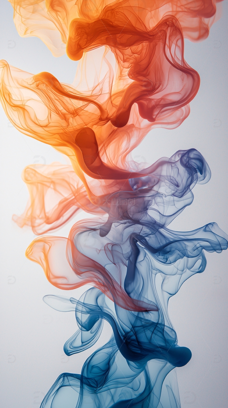 高清大图下载【趣麦麦图】色彩斑斓的烟雾状液体