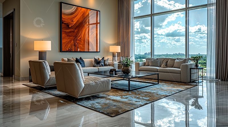 高清大图下载【趣麦麦图】现代简约风格客厅61