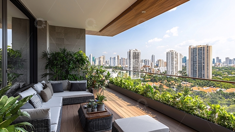 高清大图下载【趣麦麦图】高层公寓阳台景观