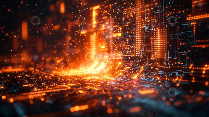 高清大图下载【趣麦麦图】电路板火焰