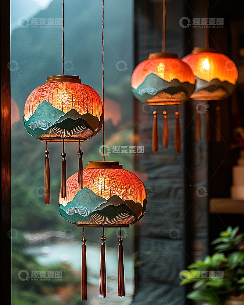 高清大图下载【趣麦麦图】中式灯笼