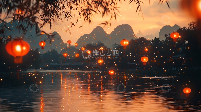 高清大图下载【趣麦麦图】夕阳西下