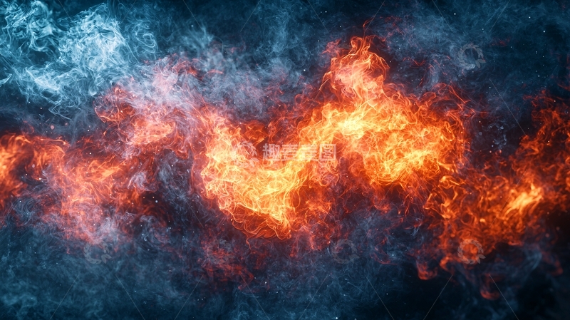 高清大图下载【趣麦麦图】火焰与冰霜交融